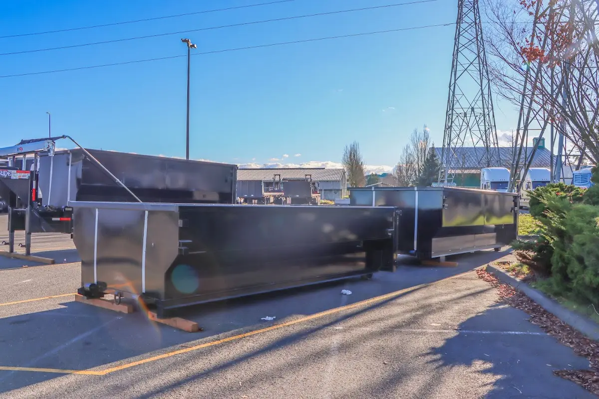 Roll-off dumpster ready for waste disposal at job site for Roofing Dumpster Rental in Lower Heidelberg